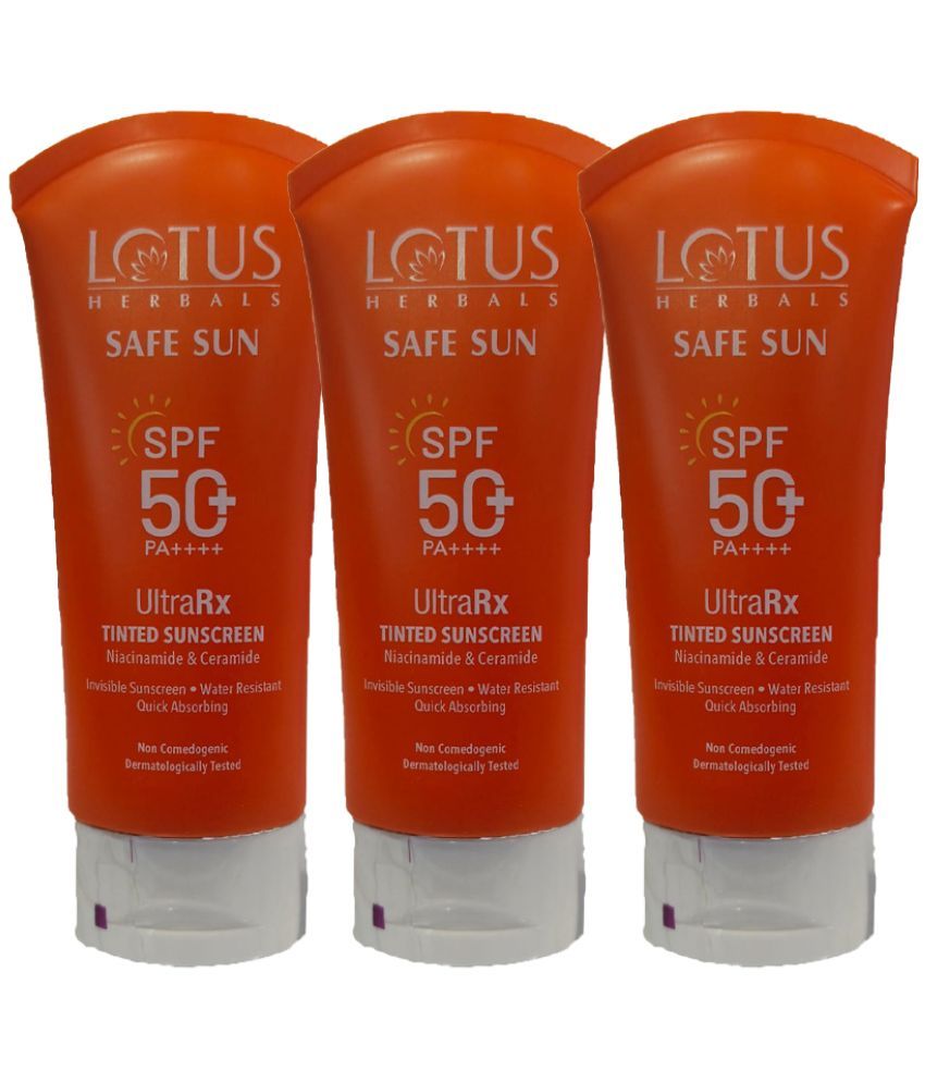     			Lotus Herbals Sunscreen SPF 50 PA++++ Safe Sun Ultrarx Sunscreen SPF 50 SS2 (Pack of 3)