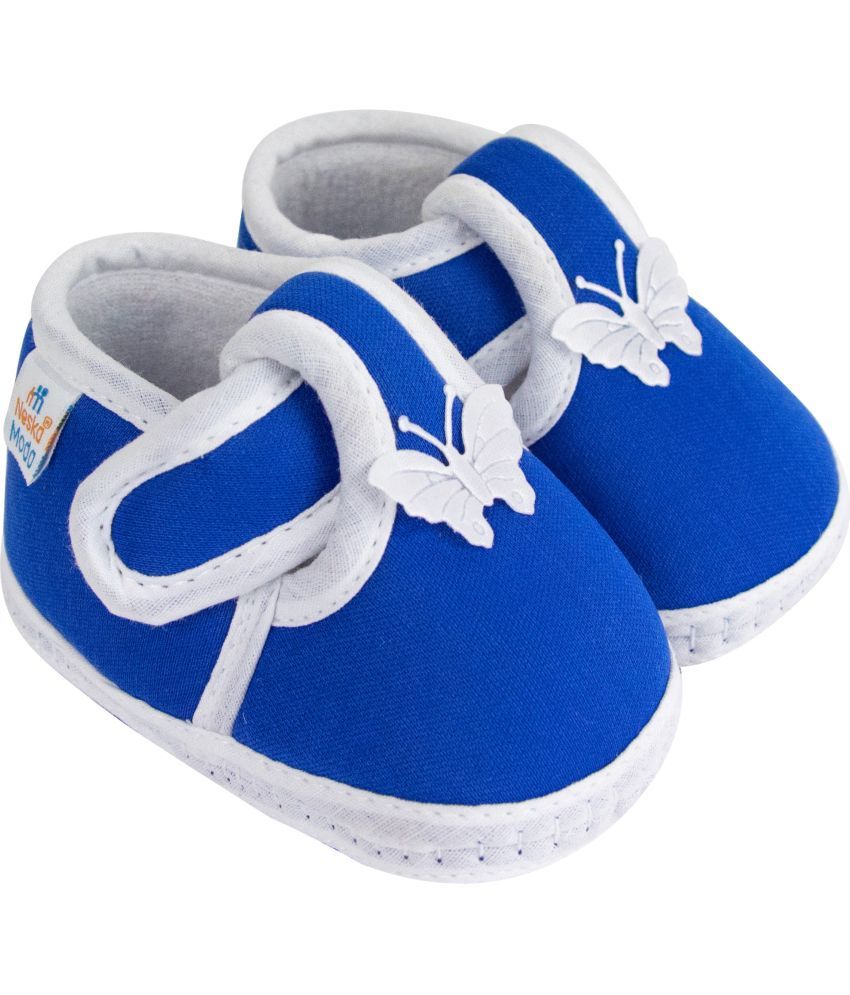     			Neska Moda - Blue Booties For Baby Boy & Baby Girl 6-12 Months ( Pack of 1 )