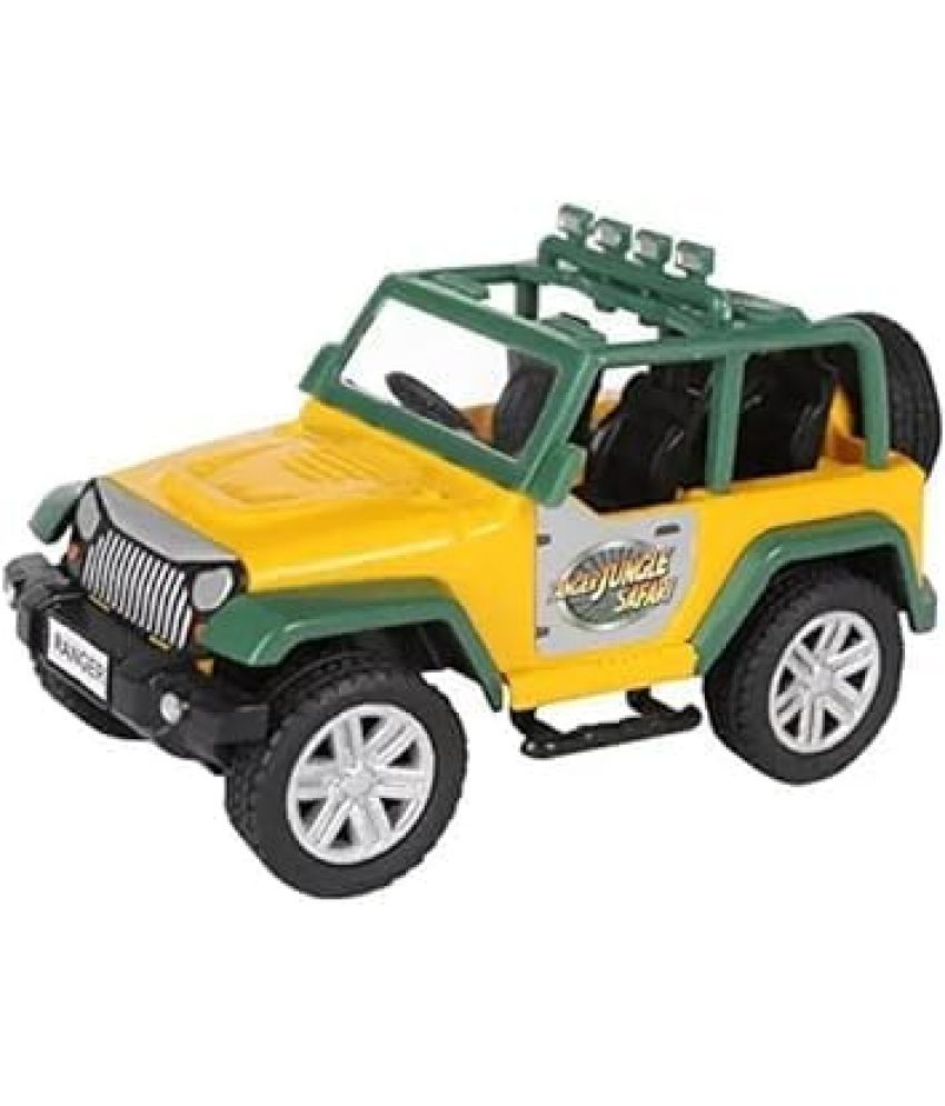     			Ranger Jungle Safari/Police Toy Car Made Of Non Toxic Plastic Safari Toy Police Jeep Pull Back Action Excellent Body Graphics.