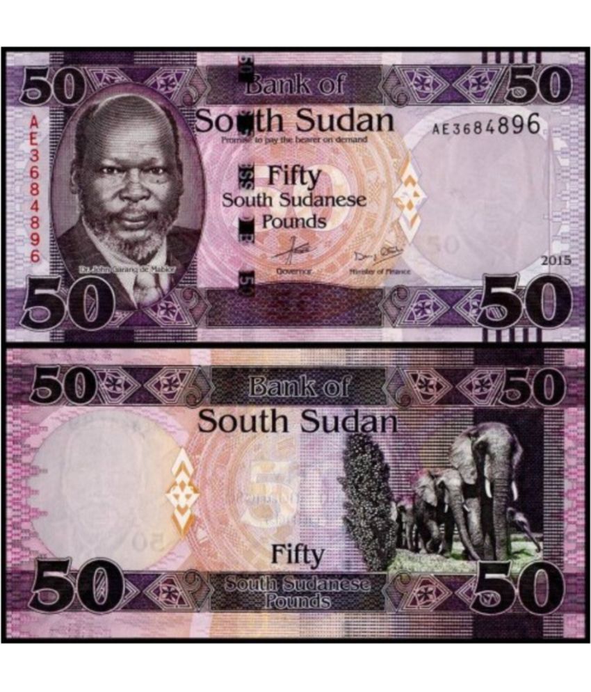     			South Sudan 50 Pounds Top Grade Gem UNC Banknote