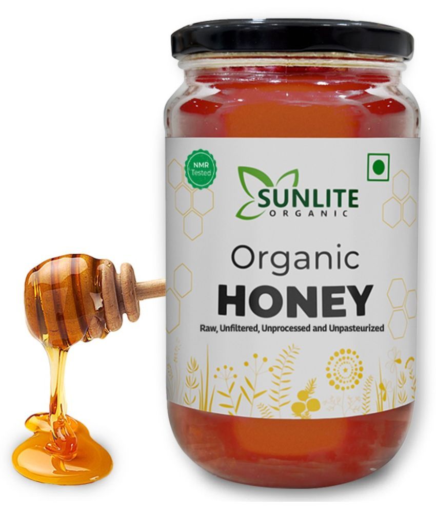     			Sunlite Organic 100% Pure Organic Wildflower Honey Raw Unprocessed 500 g