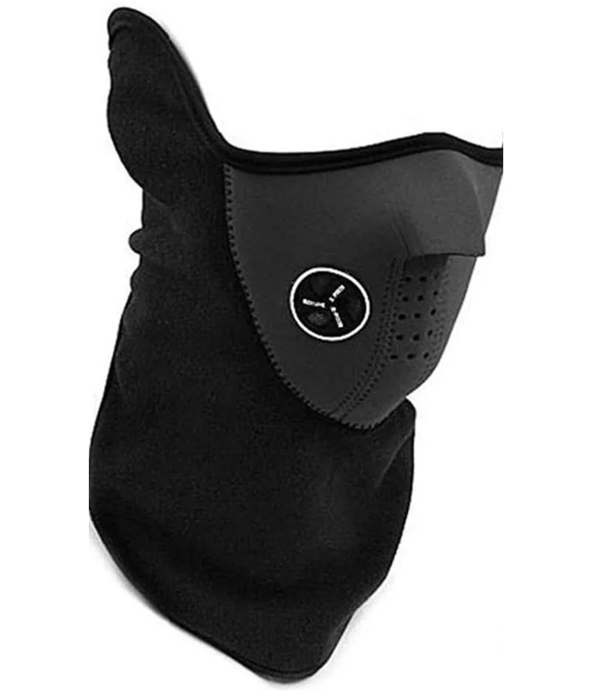     			AKSMIT Black Solid Others Bike Face Cover Free