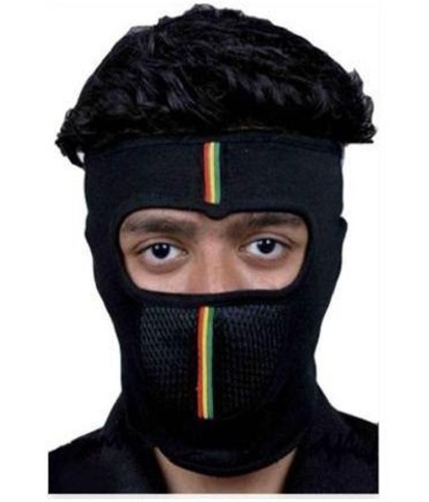     			AKSMIT Multicolor Solid Woollen Bike Face Cover Free