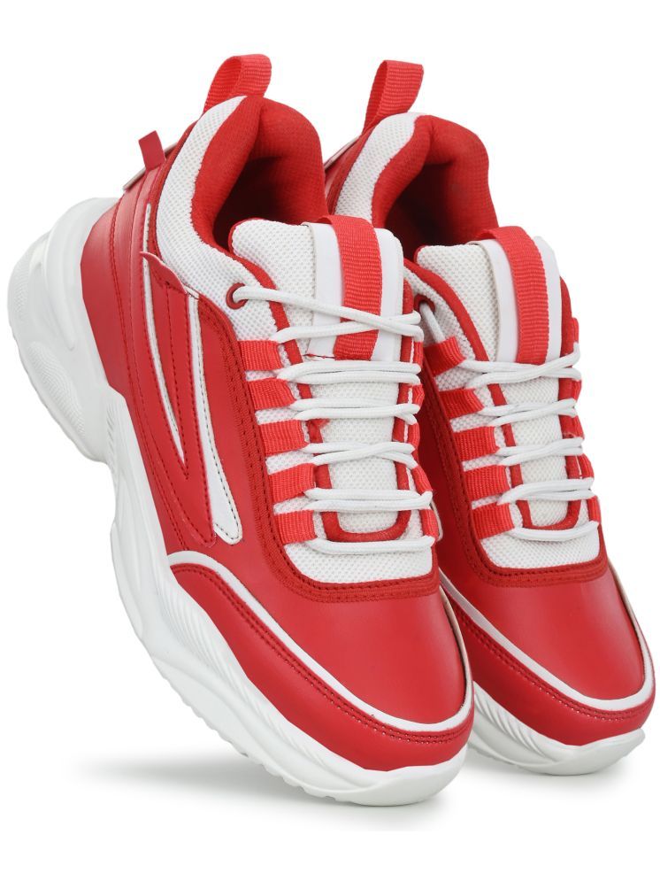     			Aroom Red Women's Sneakers