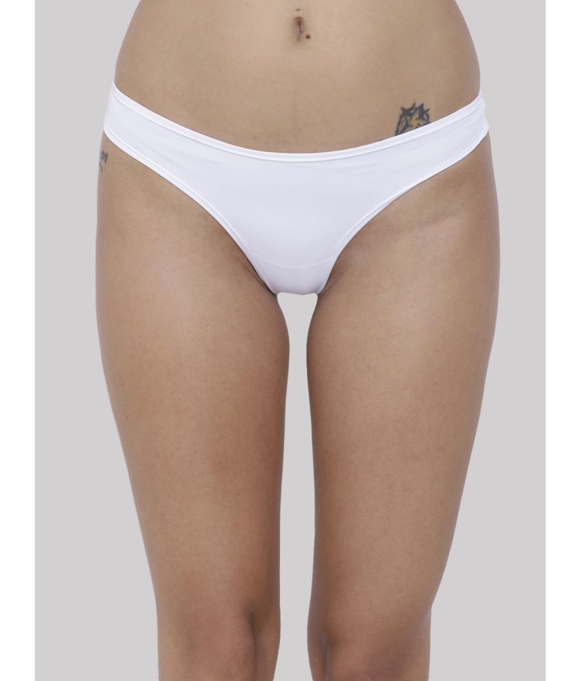     			BASIICS By La Intimo Pack of 1 Polyester Thongs For Women ( White )