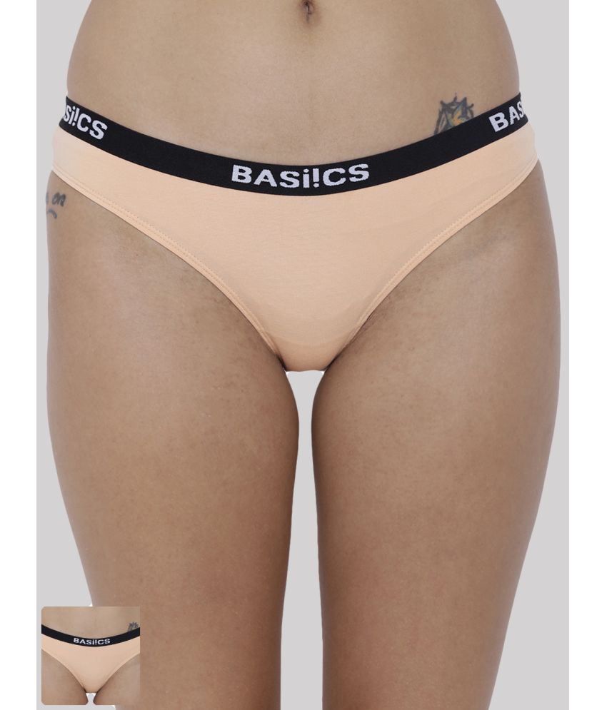     			BASIICS By La Intimo Pack of 2 Cotton Briefs For Women ( Beige )