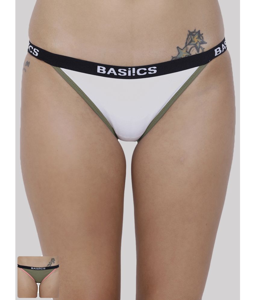     			BASIICS By La Intimo Pack of 2 Cotton Briefs For Women ( Multi Color )