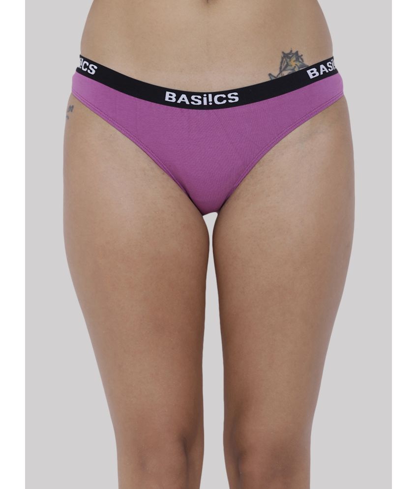     			BASIICS By La Intimo Pack of 1 Cotton Briefs For Women ( Purple )