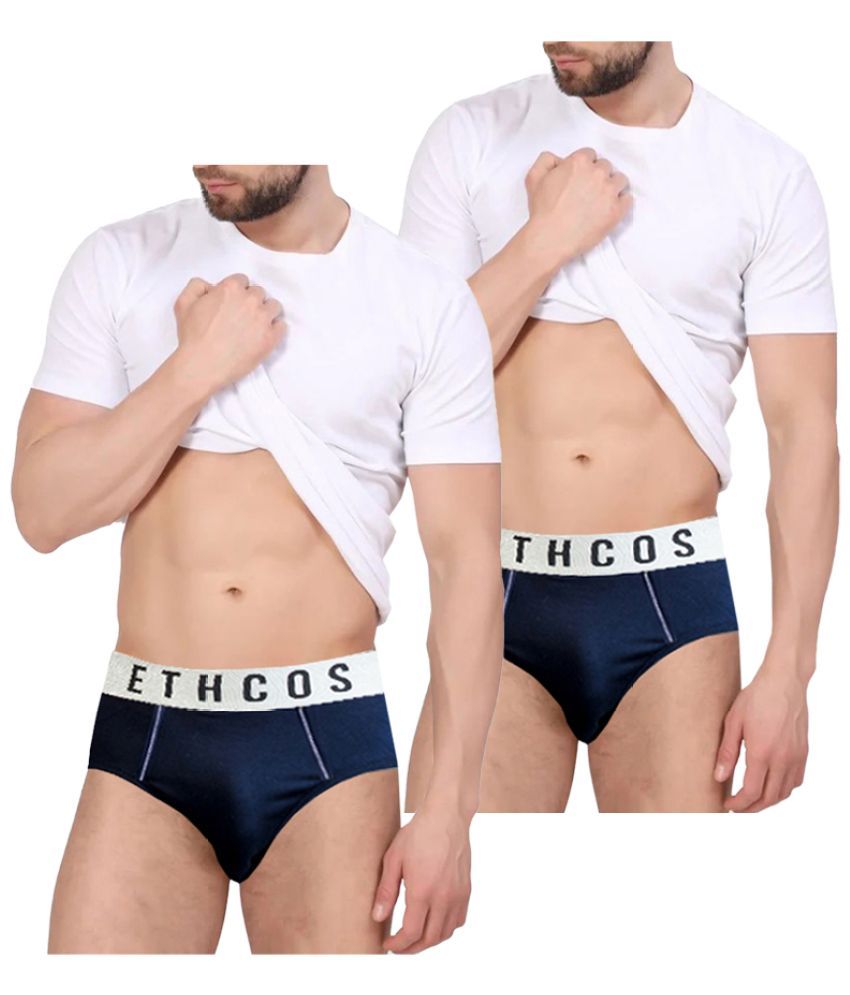     			ETHCOS Pack of 2 Modal Briefs For Men's ( Navy Blue )