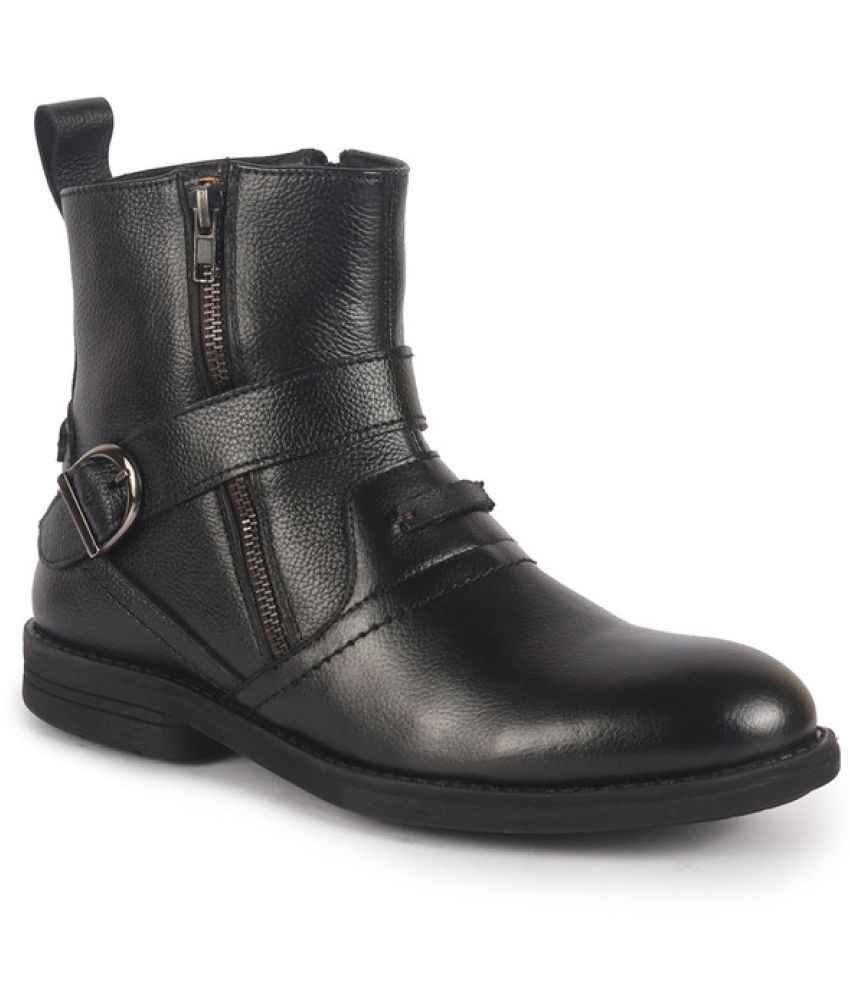     			Fausto Black Men's Chelsea Boots