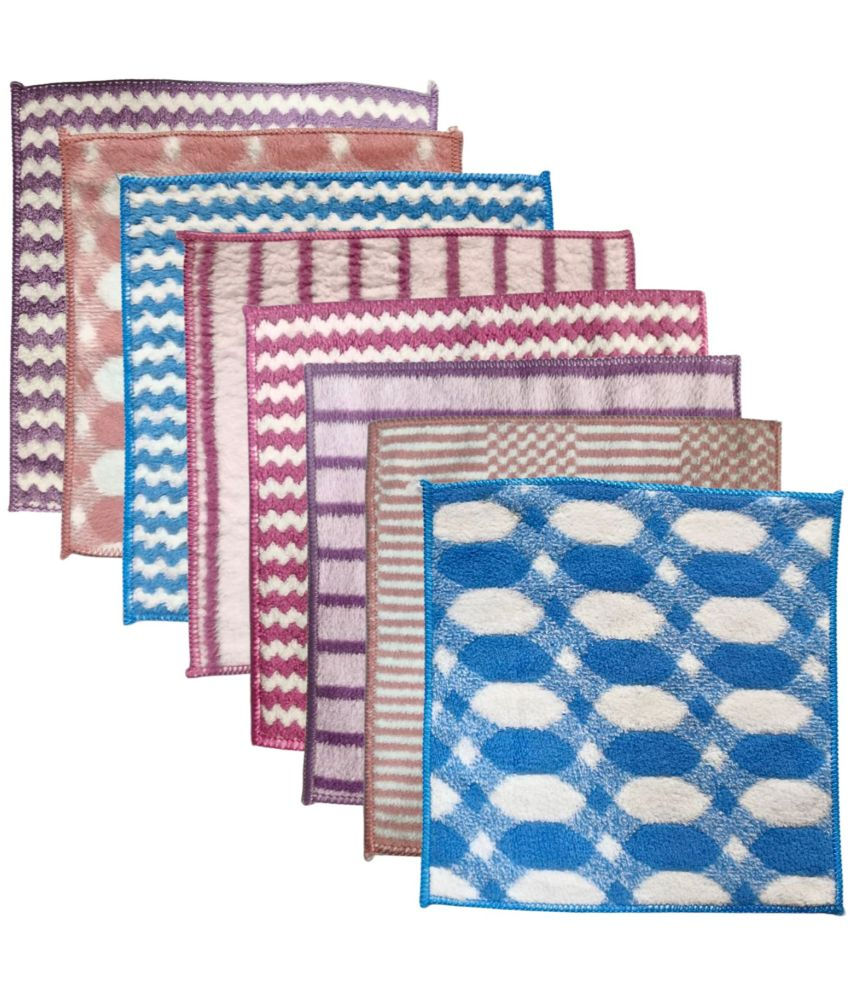     			KLEANSHINE Baby Wash Cloth Face Towel Handkerchief for Baby (Colour & Print May Vary) (25 x 25 CM) Pack of 8