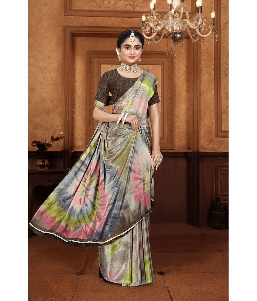     			KOMAL NX Pack of 1 Crepe Printed Saree With Blouse Piece ( Multicolor )