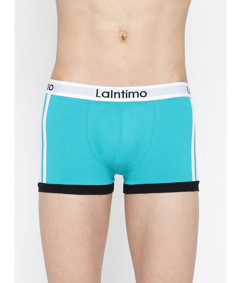     			La Intimo Pack of 1 Cotton Trunks For Men's ( Teal )