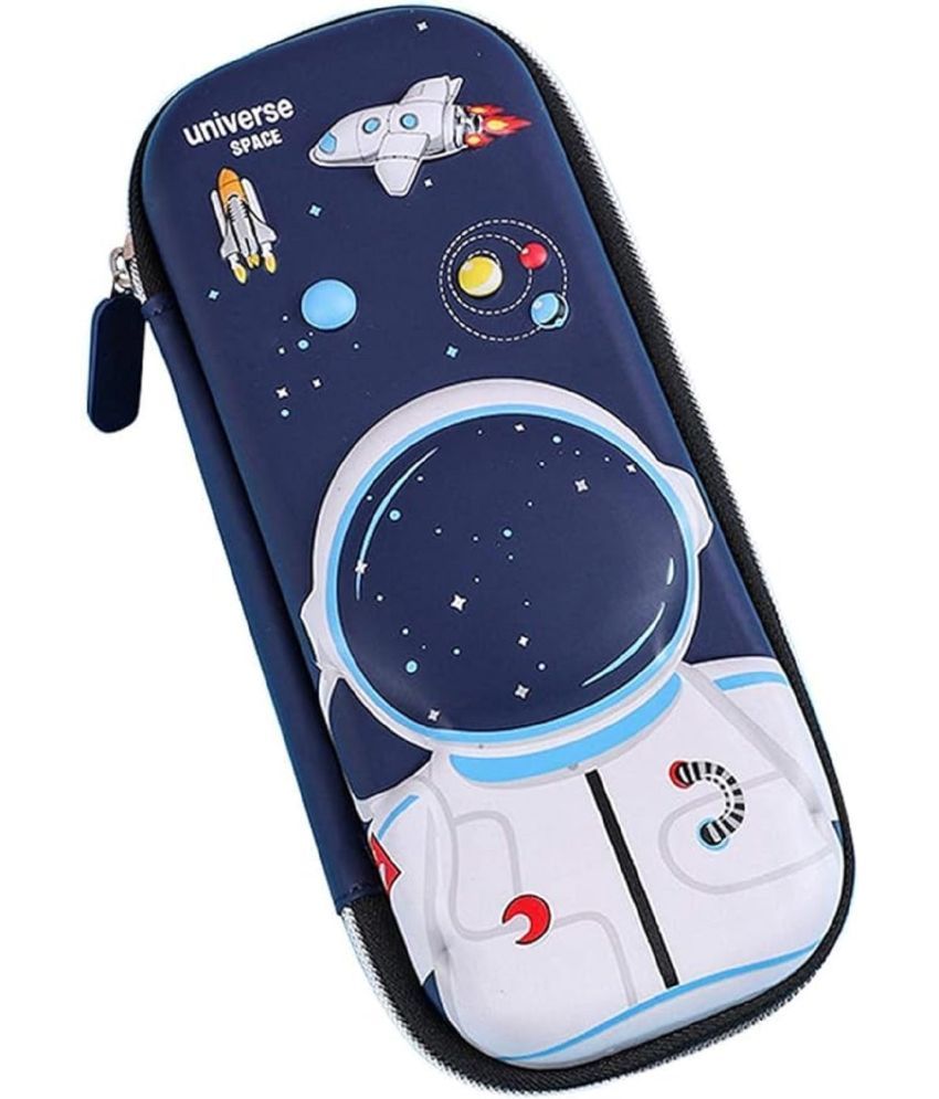     			DENFE  3D Cover Eva Space Astronaut Theme Pencil Case Large Capacity Pencil Pouch Bag Compass School Pouch Organizer For Students Kids Stylish Pen Holder Pouch Stationery Box - Canvas, Multicolor