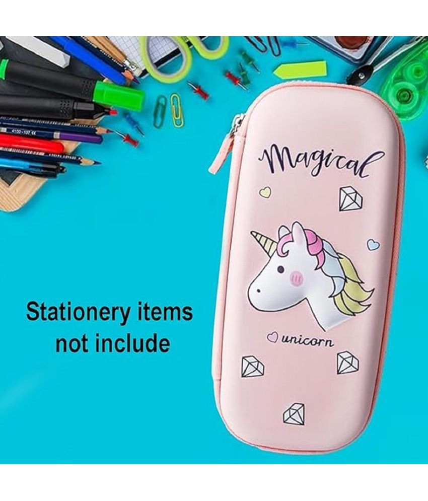     			DENFE Cartoon Theme Pencil Case - 3D EVA Pencil Case Pouch, Multipurpose Zipper Pencil Case for Kids, Pen and Pencil Bag for School Kids, Girls, Stationery Storage Box (Unicorn Small)