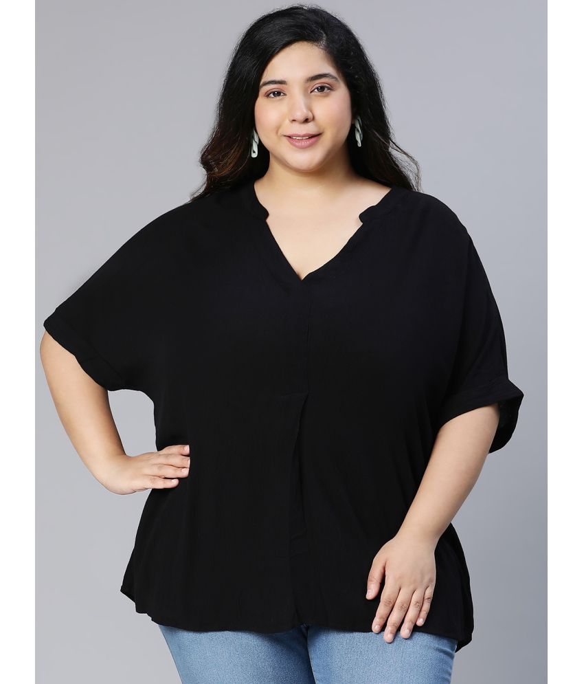     			Oxolloxo Black Polyester Women's Regular Top ( Pack of 1 )