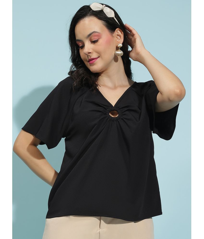     			Oxolloxo Black Polyester Women's Regular Top ( Pack of 1 )