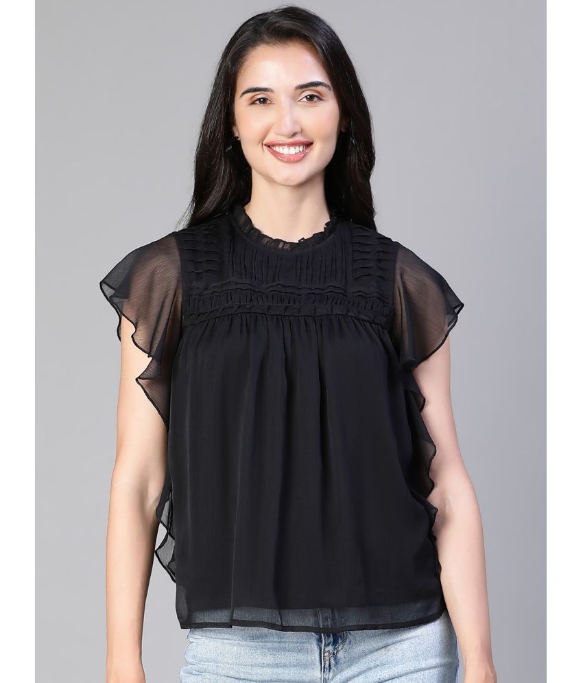     			Oxolloxo Black Polyester Women's Regular Top ( Pack of 1 )