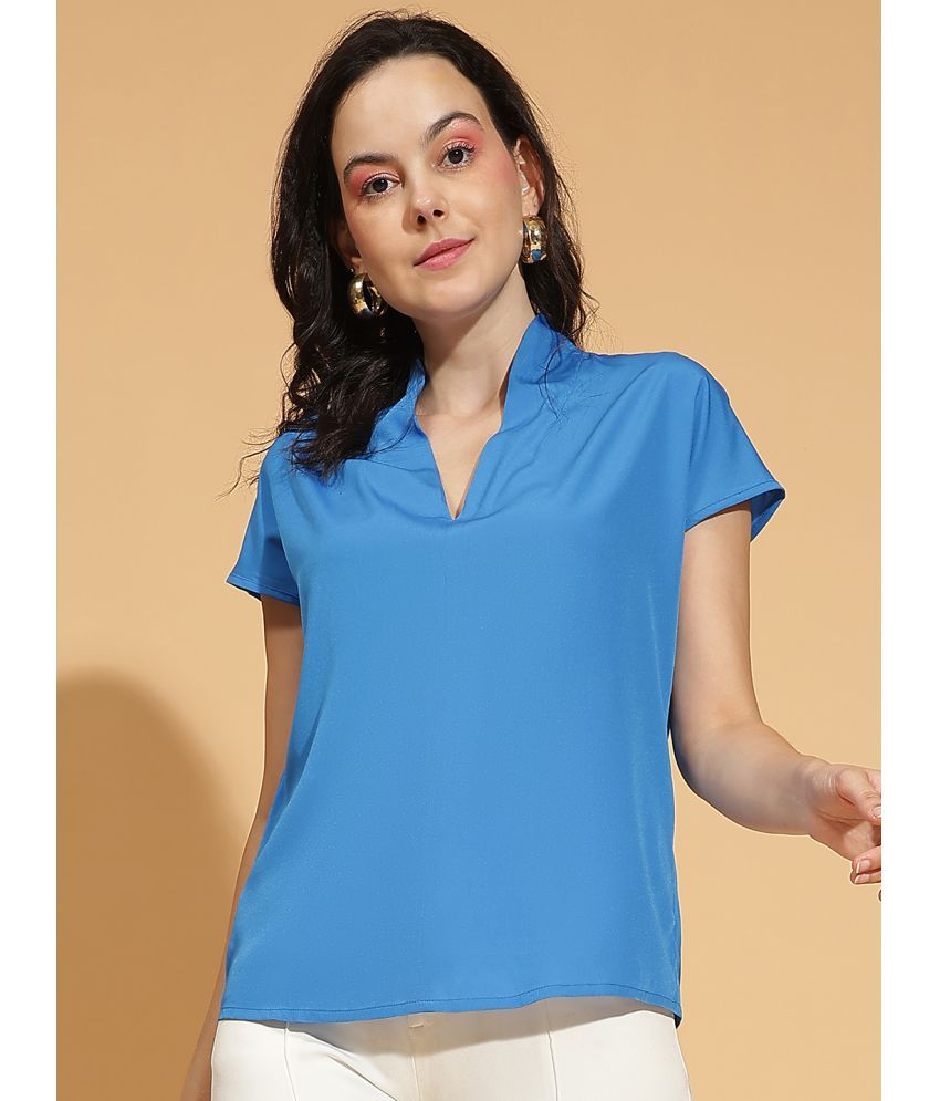     			Oxolloxo Blue Polyester Women's Regular Top ( Pack of 1 )