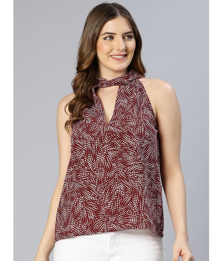     			Oxolloxo Maroon Polyester Women's Regular Top ( Pack of 1 )