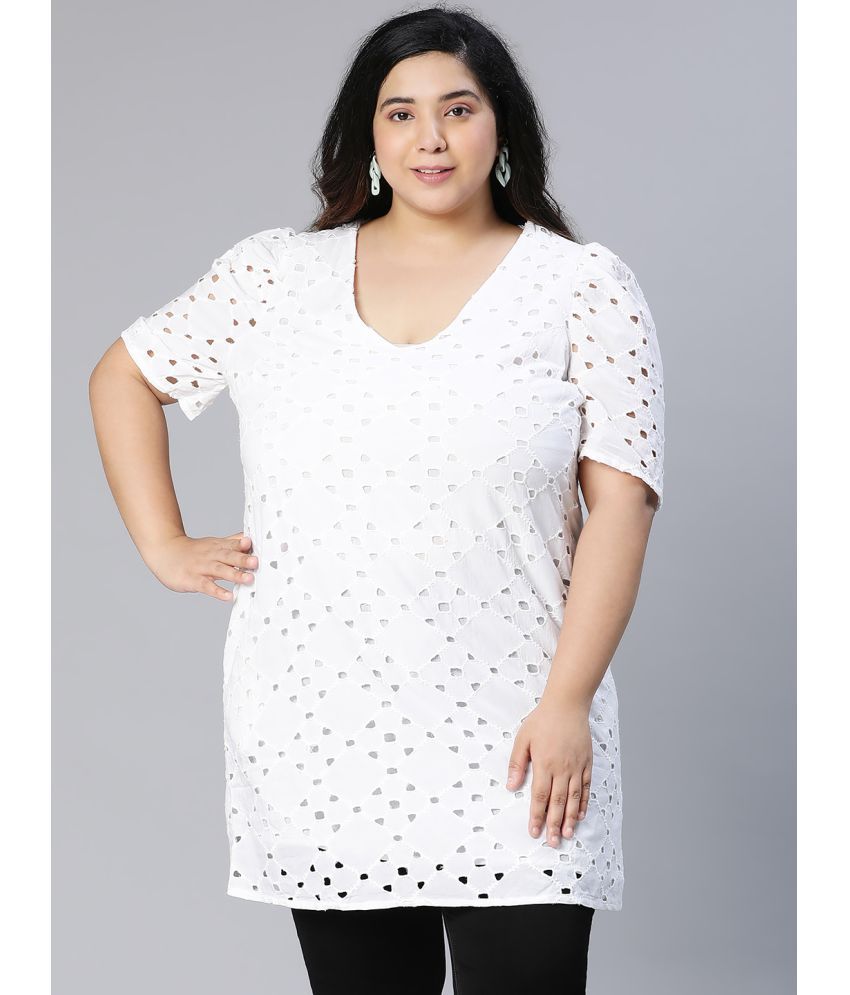     			Oxolloxo White Cotton Women's Tunic ( Pack of 1 )