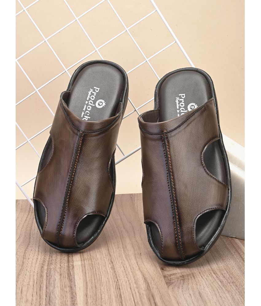     			PRODOCK - Brown Men's Sandals