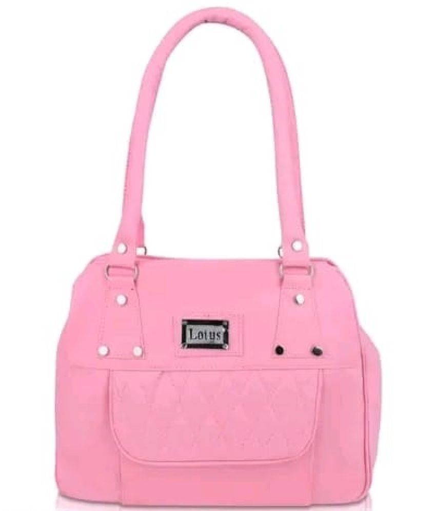     			The monaina crapt Shoulder Bag PU Set of 1 ( Pink )