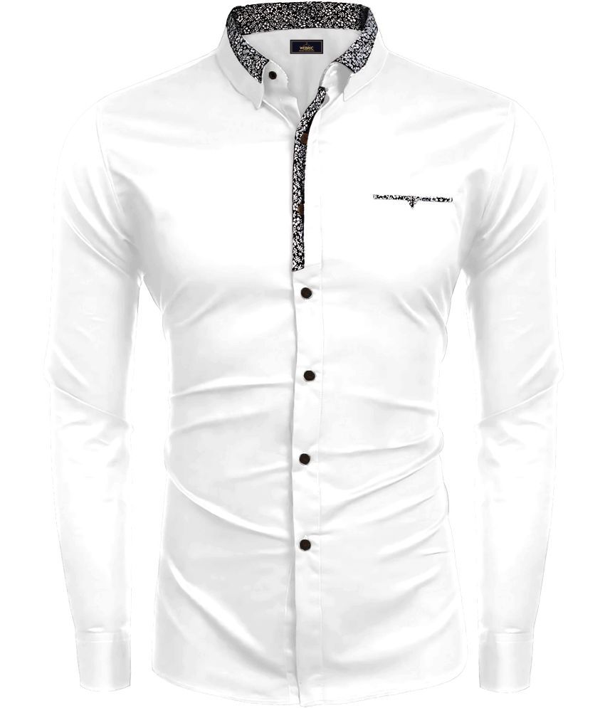     			WEBRIC Cotton Blend Regular Fit Full Sleeves Men's Formal Shirt - White ( Pack of 1 )