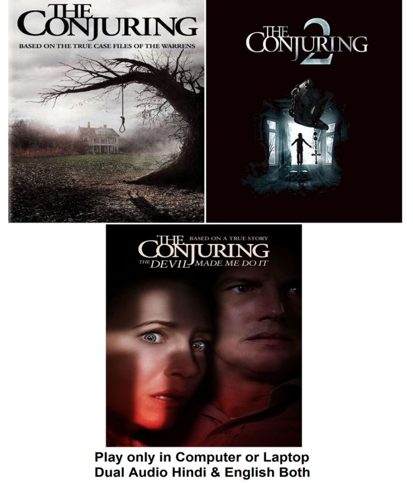     			Conjuring 1 & 2 , The Conjuring The Devil Made Me Do It (3 Movies) Dual Audio Hindi & English both Play only in Computer or Laptop HD print without poster