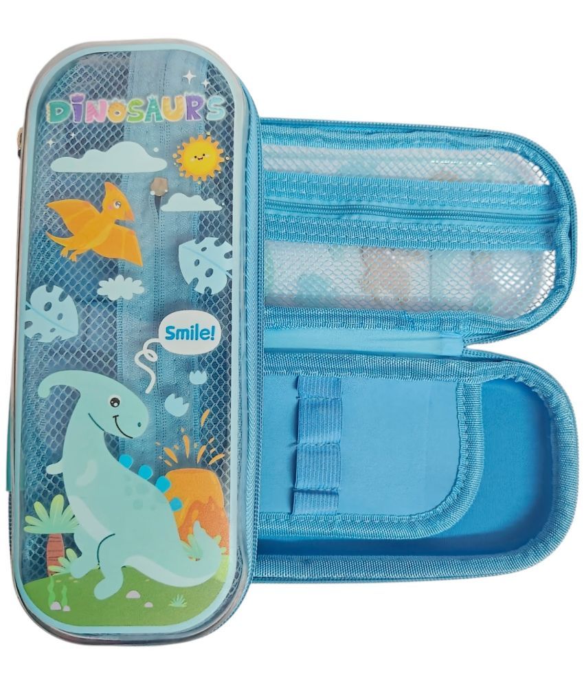     			Dinosaur Print Pencil Case Pouch Box  Kids School Supply Organizer Students Stationery Box Gift for kids