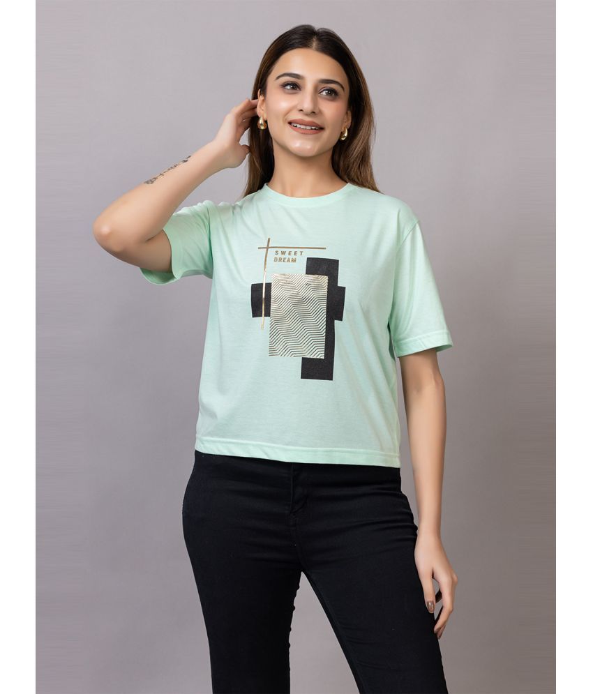     			PROBASIC Pack of 1 Cotton Blend Women's T-Shirt ( Mint Green )