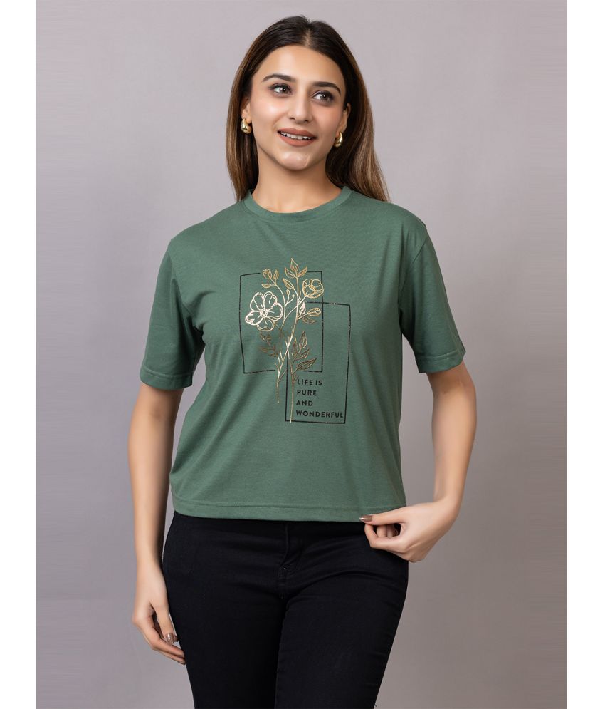     			PROBASIC Pack of 1 Cotton Blend Women's T-Shirt ( Green )