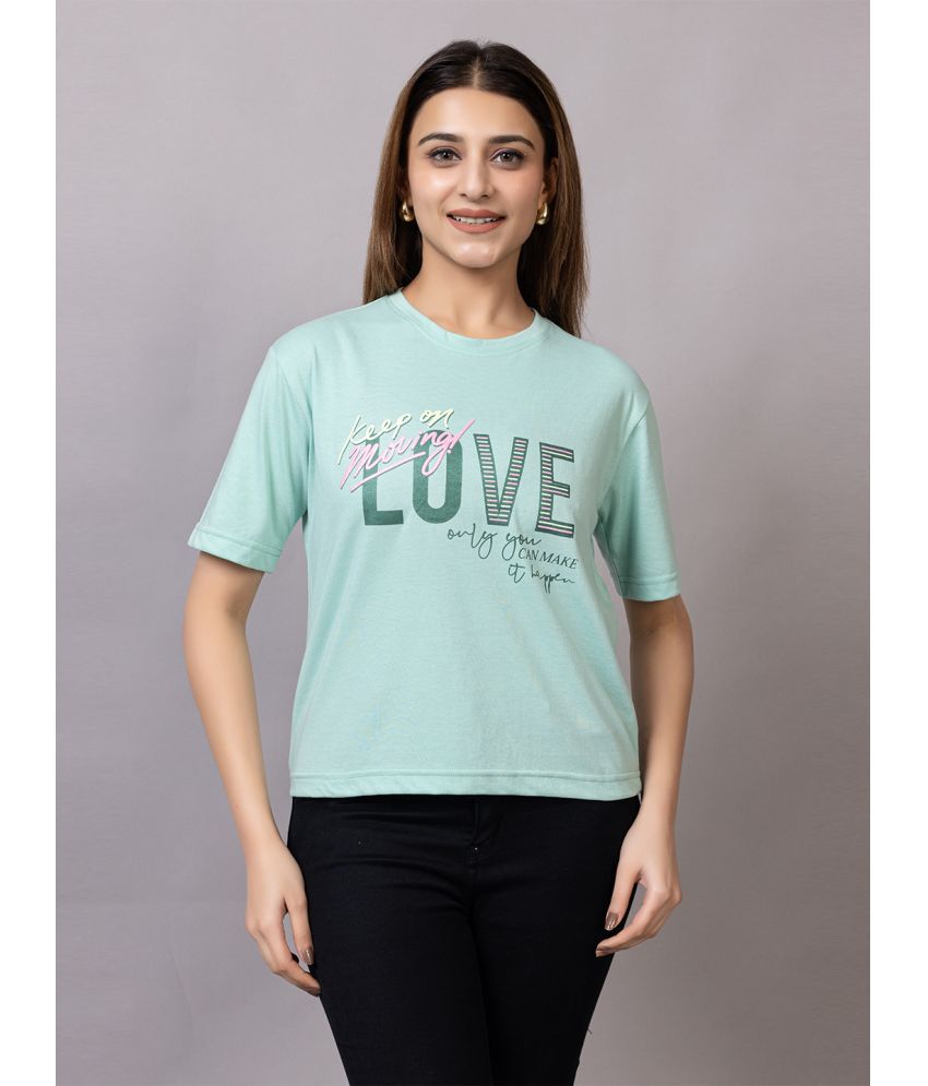     			PROBASIC Pack of 1 Cotton Blend Women's T-Shirt ( Sea Green )