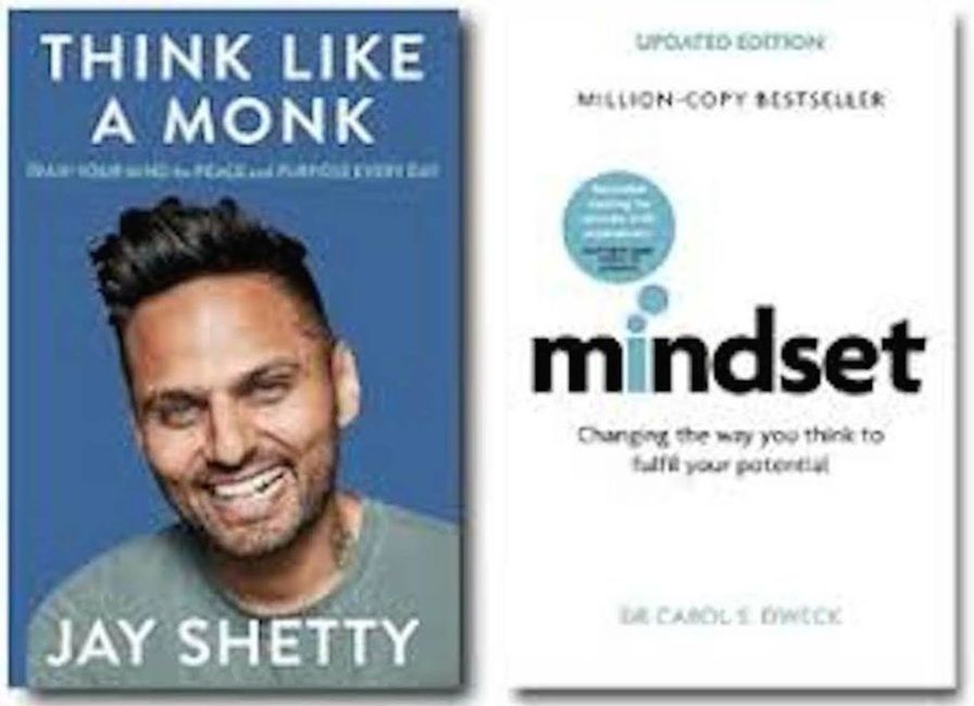     			Think Like a Monk + Mindset 2 Books Combo