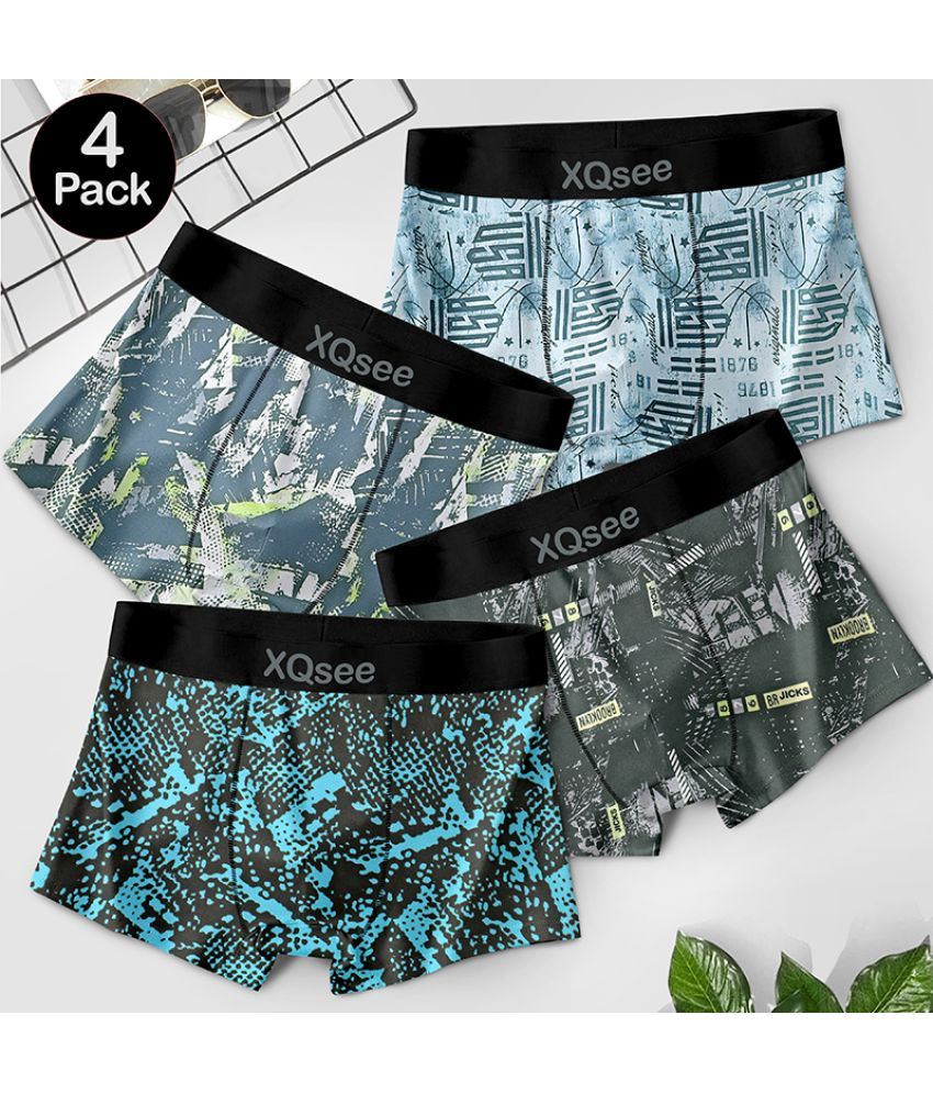     			Xqsee Pack of 4 Nylon Trunks For Men's ( Multicolor1 )