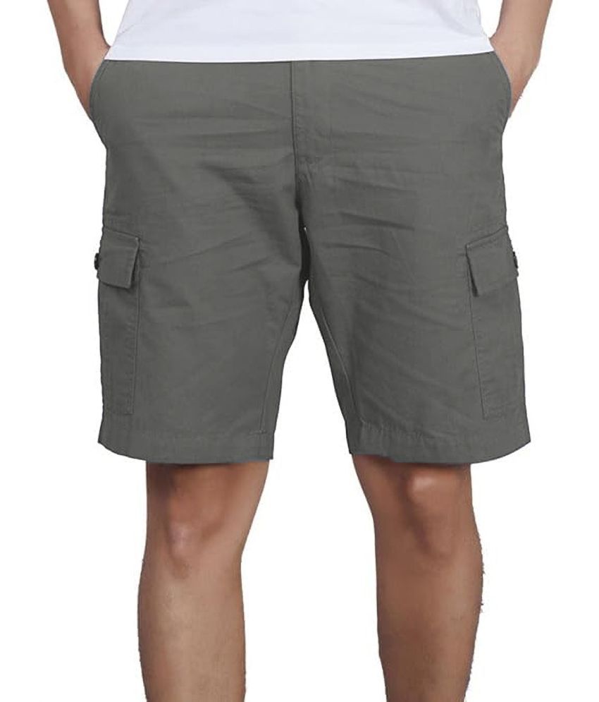     			MULTIWA Grey Cotton Men's Shorts ( Pack of 1 )