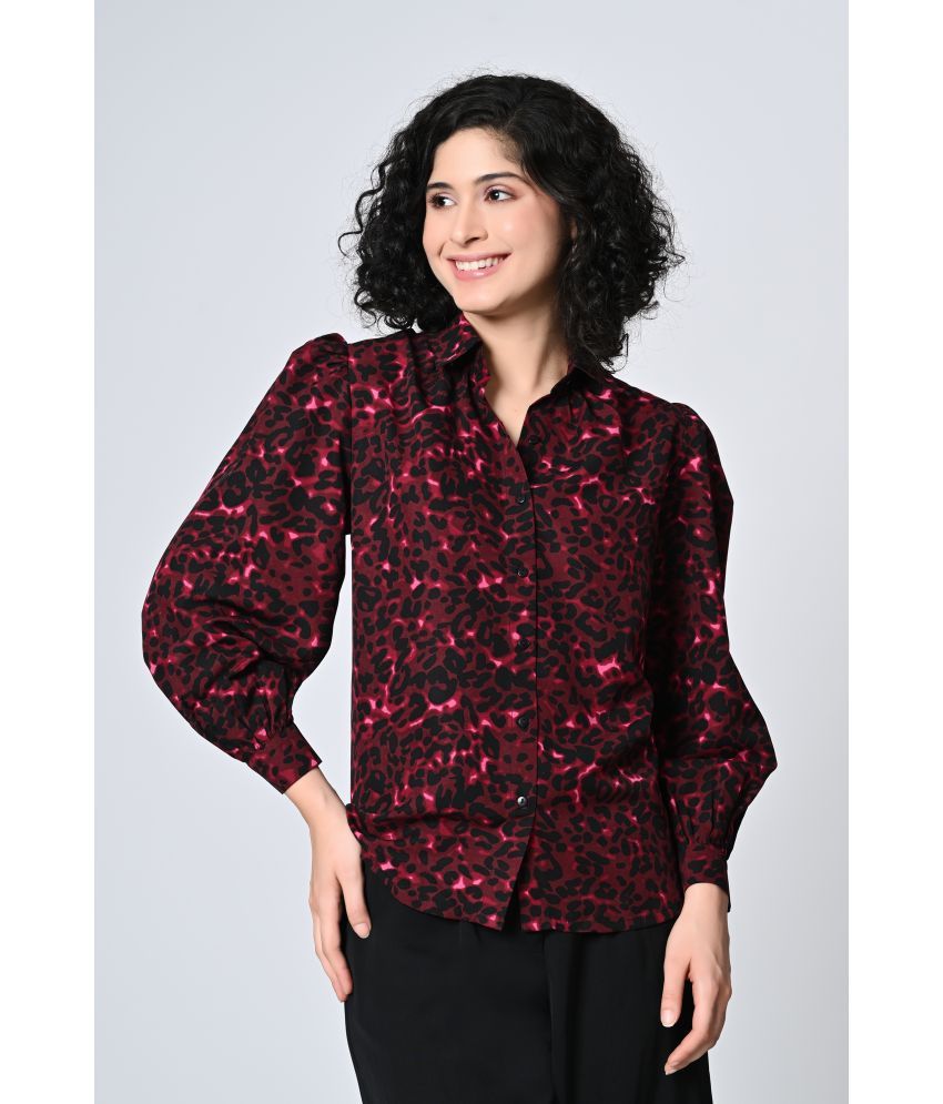     			OTIRA Maroon Poly Crepe Shirt - Pack of 1