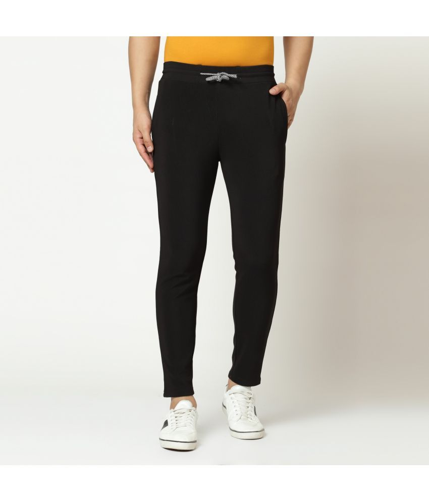     			TQH Black Polyester Men's Trackpants ( Pack of 1 )