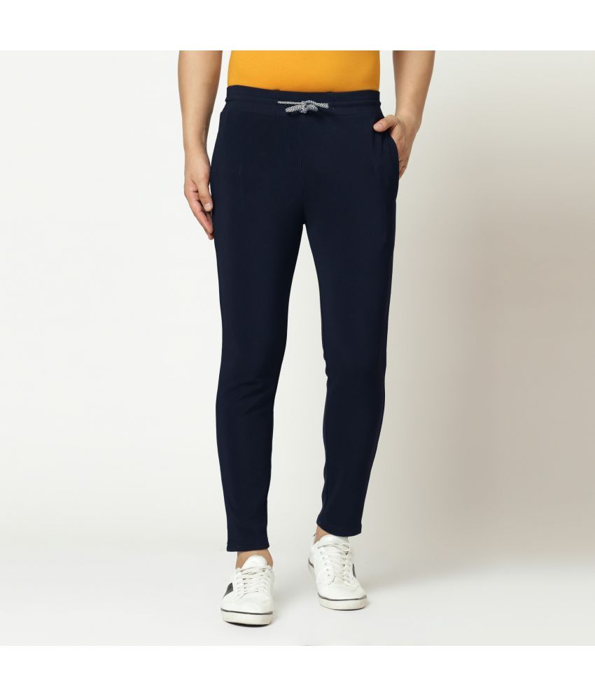     			TQH Navy Blue Polyester Men's Trackpants ( Pack of 1 )