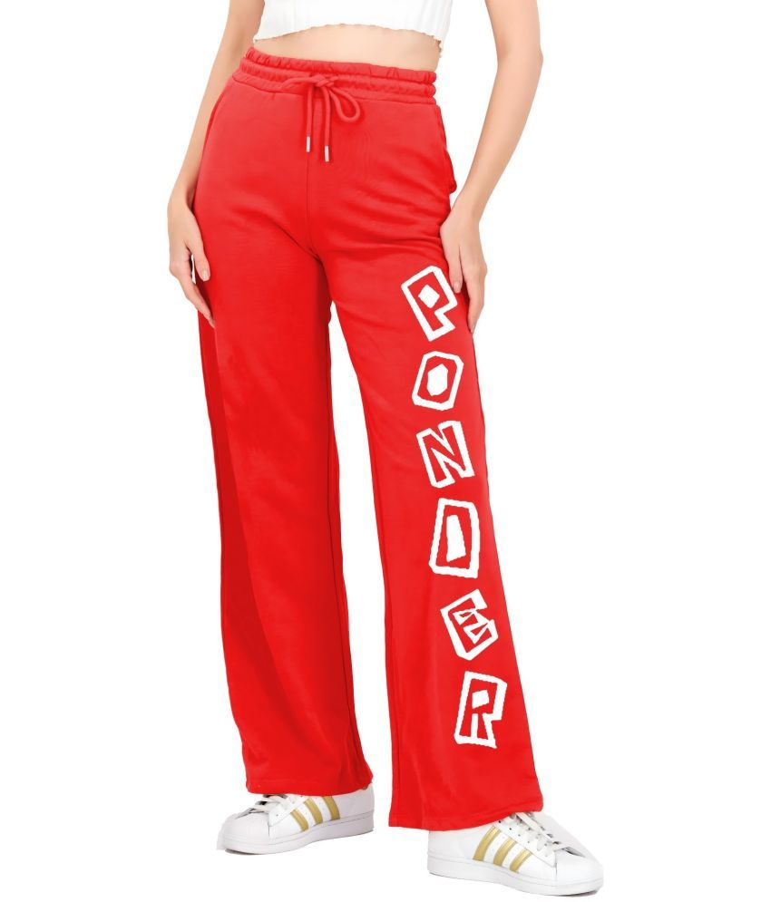     			TQH Red Cotton Blend Women's Gym Trackpants ( Pack of 1 )