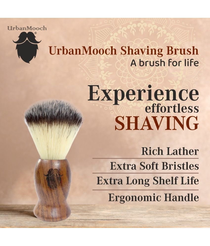     			UrbanMooch - Shaving Brush With Ultra Soft Bristles Medium ( Pack of 1 )