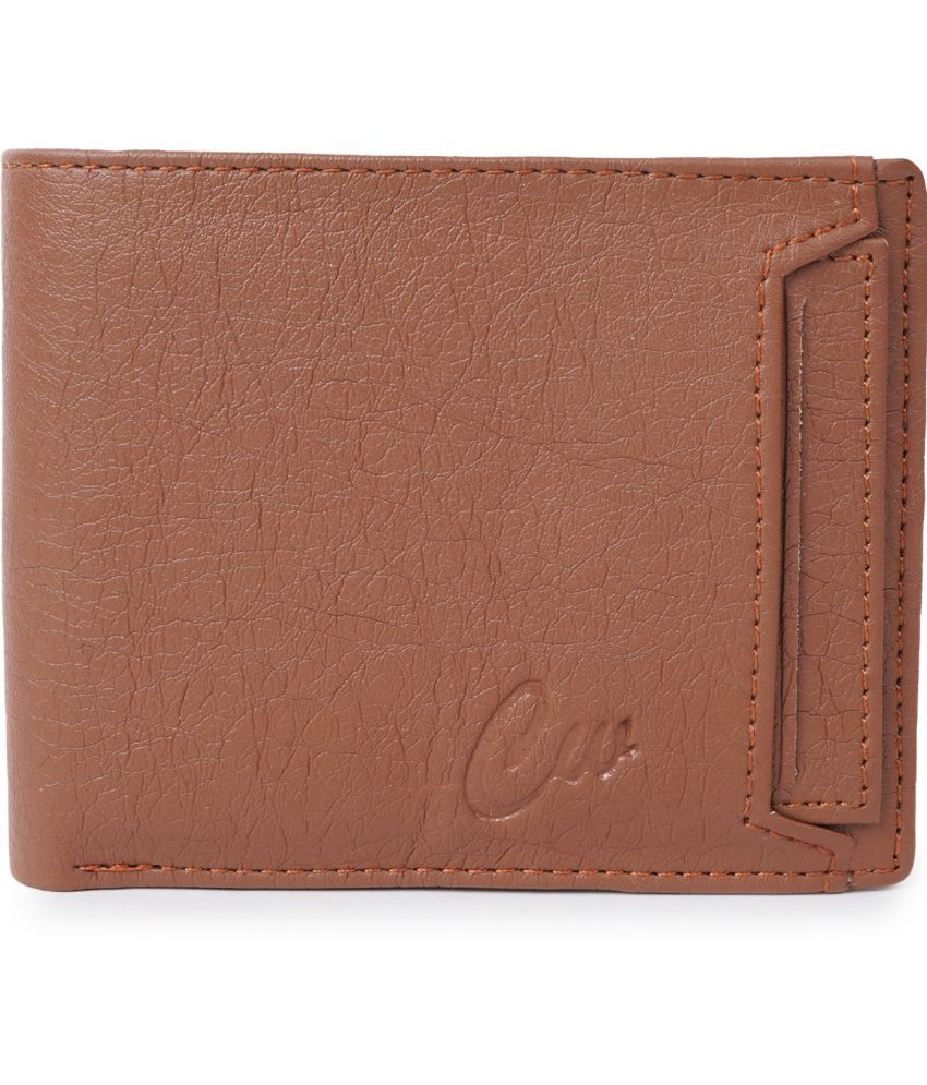     			Classic World PU Printed Men's RFID Wallet With 6 Slots For Card ( Tan , Pack of 1 )