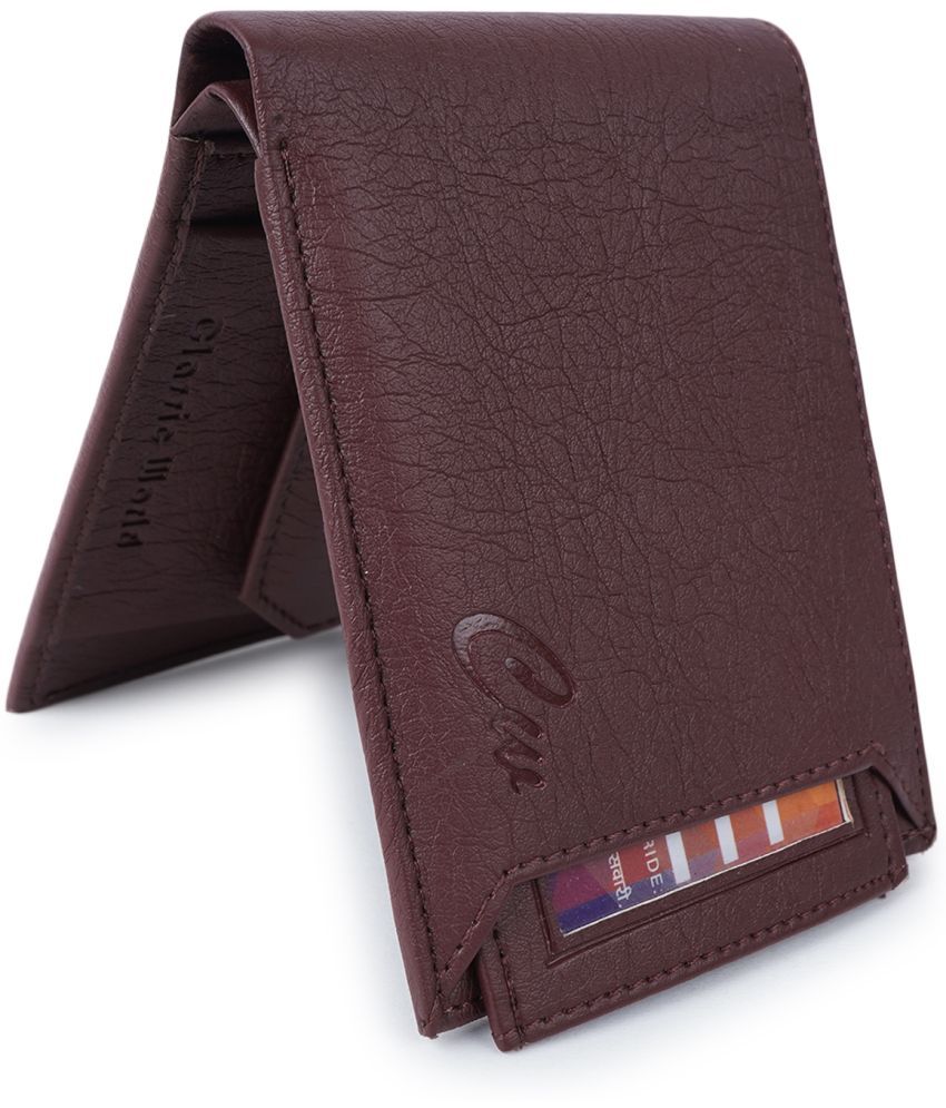     			Classic World PU Self Design Men's RFID Wallet With 3 Slots For Card ( Brown , Pack of 1 )