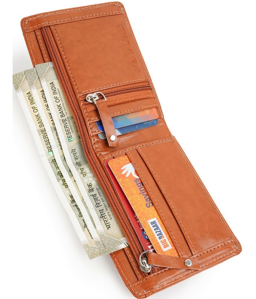     			Classic World PU Solid Men's RFID Wallet With 5 Slots For Card ( Tan , Pack of 1 )