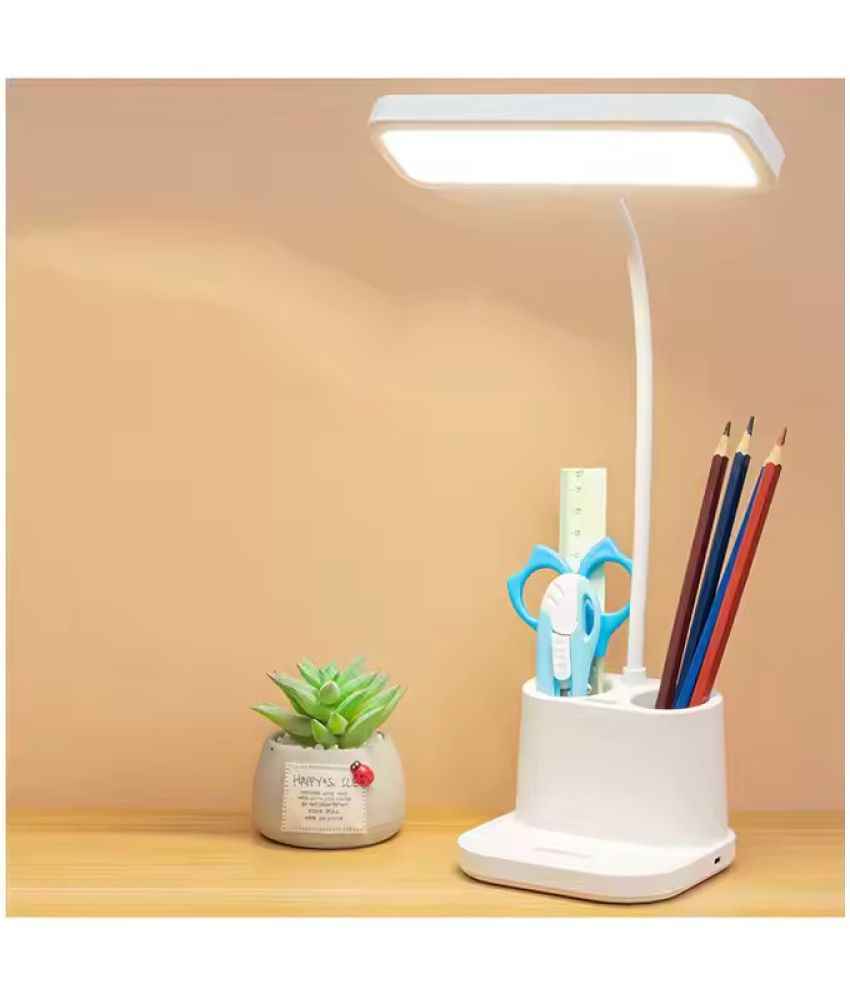     			FIRSTLIKE White Study Table Lamp ( Pack of 1 )