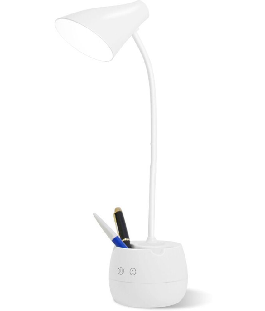     			FIRSTLIKE White Study Table Lamp ( Pack of 1 )