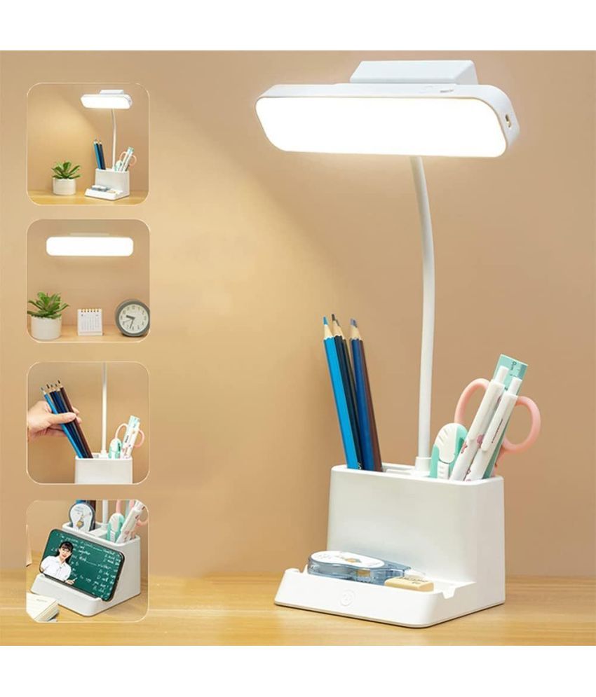     			FIRSTLIKE White Study Table Lamp ( Pack of 1 )