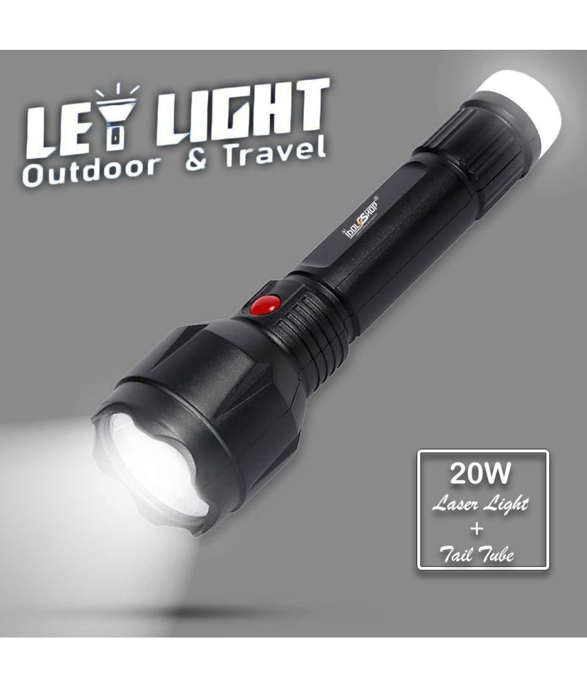     			IDOLESHOP - 20W Rechargeable Flashlight Torch ( Pack of 1 )