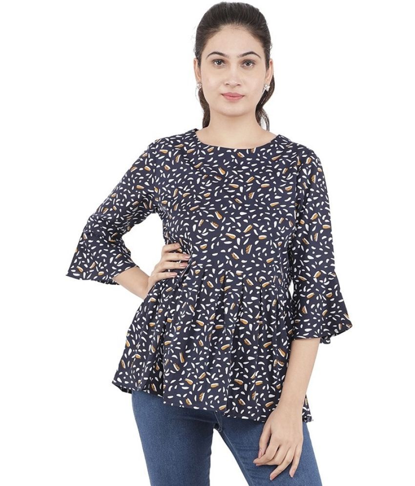     			Kulfi Blue Polyester Women's Regular Top ( Pack of 1 )