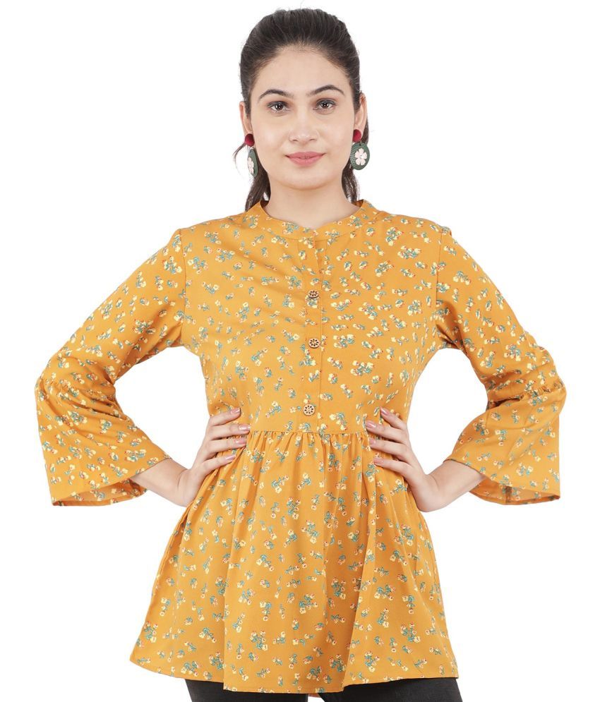     			Kulfi Yellow Polyester Women's Tunic ( Pack of 1 )